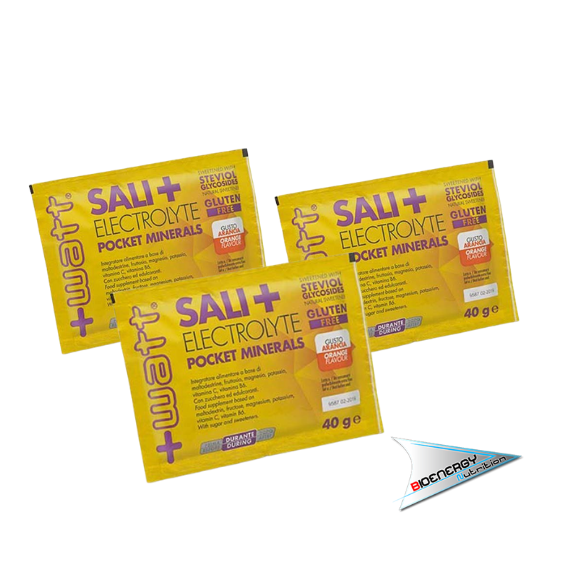 +Watt-SALI+ ELECTROLYTE POCKET MINERAL (Confezione 30 bustine da 40 gr)   Arancia  